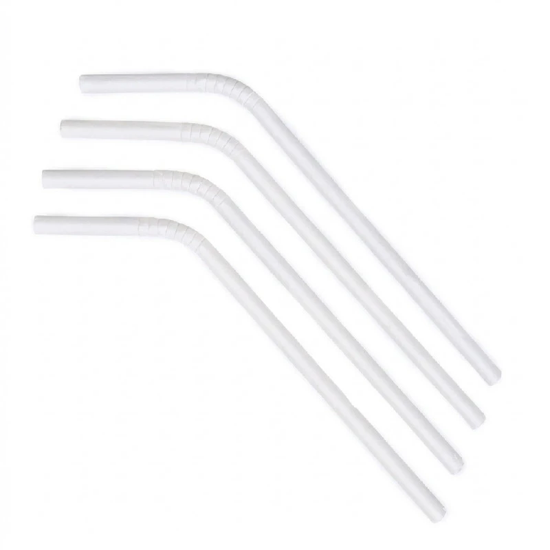 Sugerør Ø6x240 mm m. knæk Bionedbrydelig Papir Hvid ML124587 by BF10 color Sort