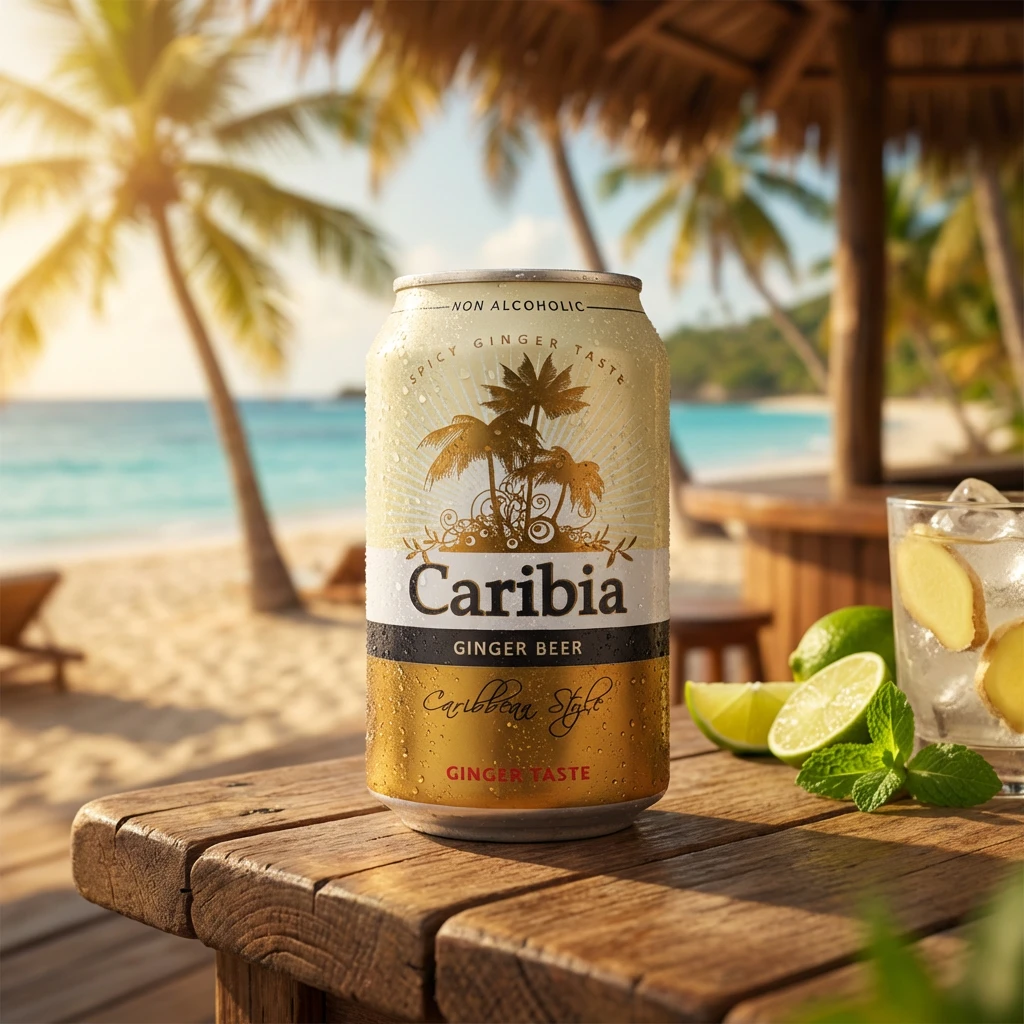 Caribia Ginger Beer 33cl Dåse 290617 by Caribia color Sort