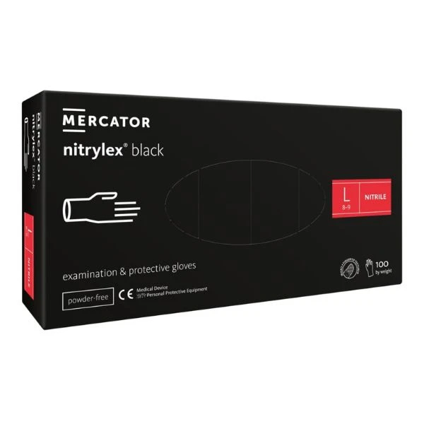 Nitrilhandske Protect L, pudderfri, sort - 100 stk. GS10213 by GS Supply color Sort