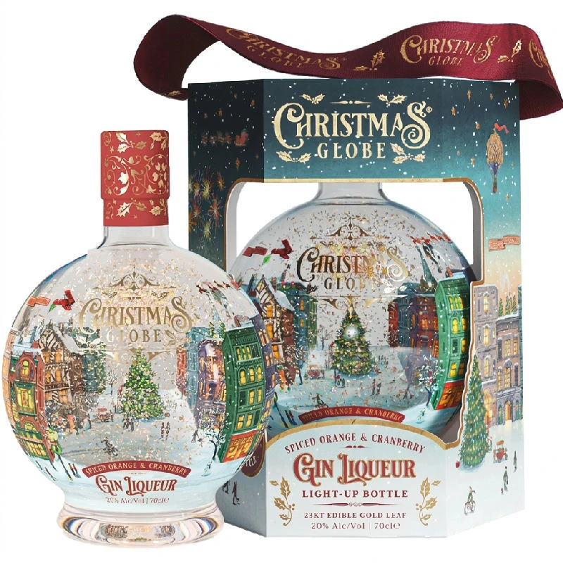 Christmas Globe Gin Likør - Orange and Cranberry 70 cl 51616 by Barlife color Sort