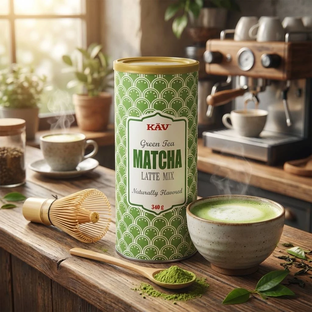 Matcha latte 340 g dåse KAV3095 by KAVALAN color Sort