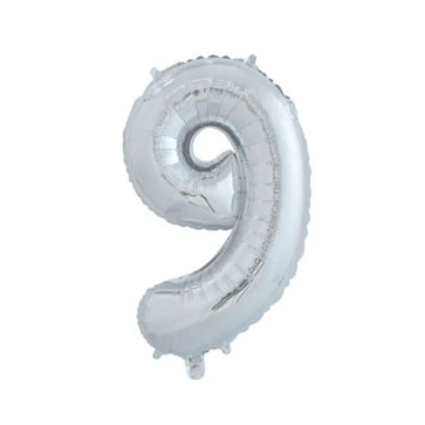 Ballon Nummer "9" 65 cm 4201519  color Sort
