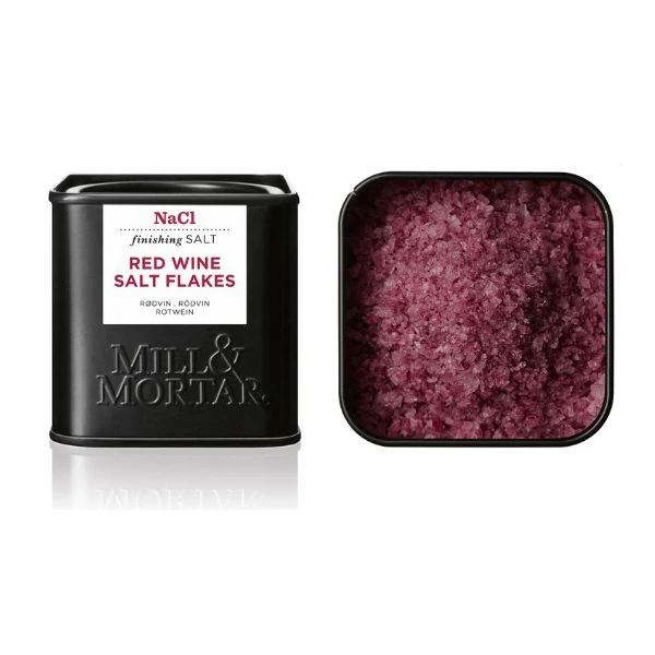 Rødvinssalt i flager, 80 g, dåse 19906MM by mill&morto color Sort