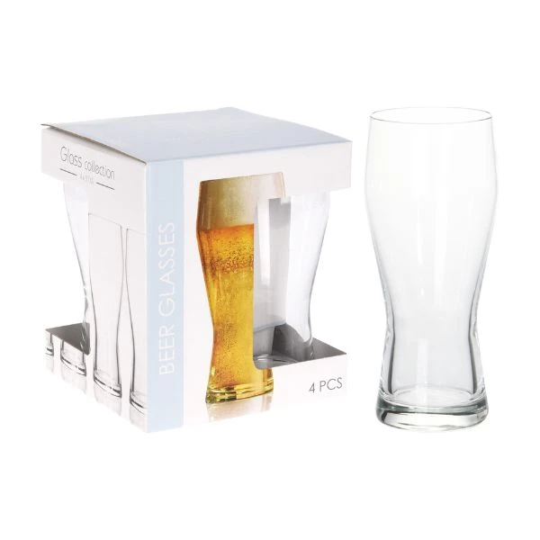 Ølglas 40 cl - 4 stk. 2017108 by Koop color Klar