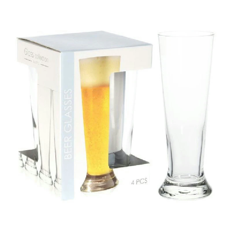 Ølglas 37 cl - 4 stk. 2017109 by Koop color Klar