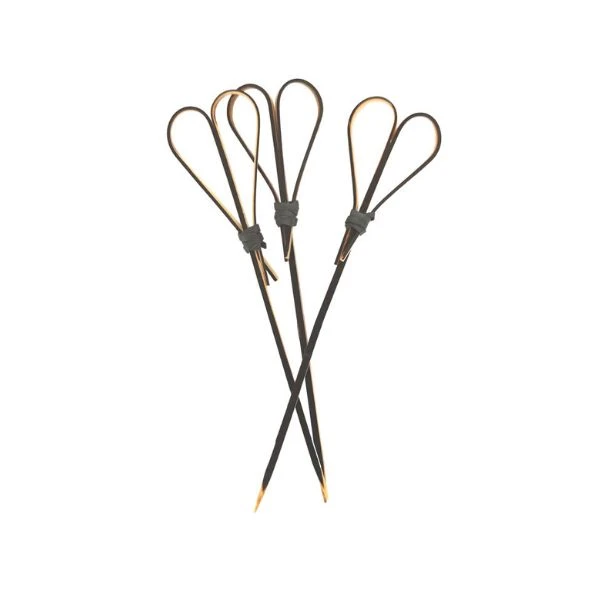 Bambus Sort hjerte 12 cm 25 stk Mix0015 by Barlife color Sort