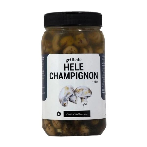 Grillede hele champignon i olie Feldthusen 1,1KG 200401AB by FELDTHUSEN color Sort