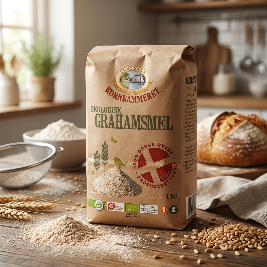 Grahamsmel Øko Kornkammeret 1 kg 88233 by Kornkammeret color Sort