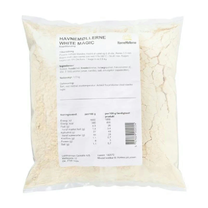 Melmix White Magic Vaniljekage Havnemøllerne 1,5 kg 66159 by Havnemøllerne color Sort