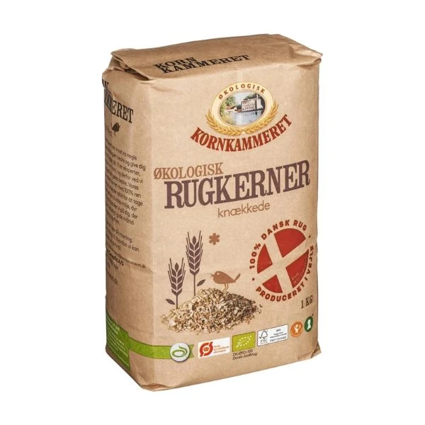 Rugkerner Knækket Øko Kornkammeret 1KG 130114 by Kornkammeret color Sort