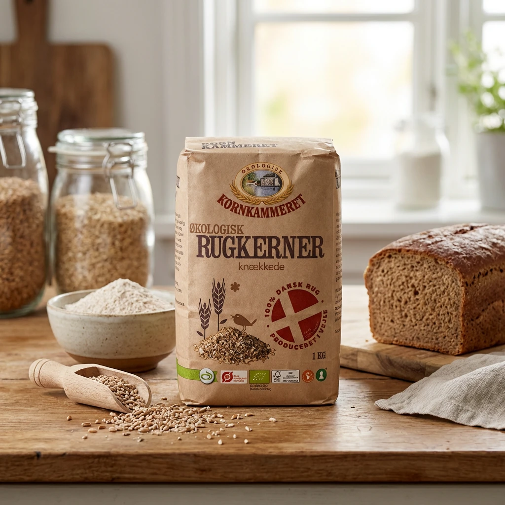 Rugkerner Knækket Øko Kornkammeret 1KG 130114 by Kornkammeret color Sort