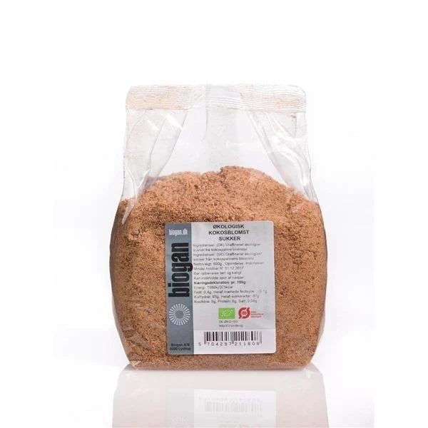Sukker af Kokospalmeblomst Øko Biogan 500G 212967 by BIOGAN color Sort