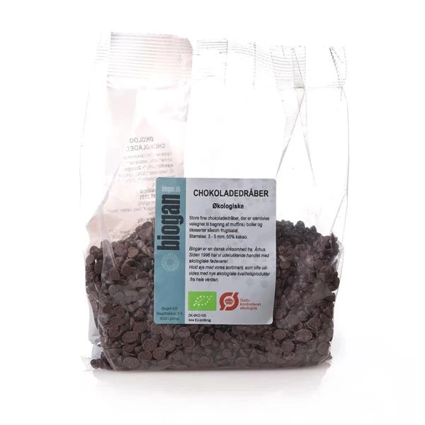 Chokodråber Øko Biogan 200g 343781 by BIOGAN color Sort