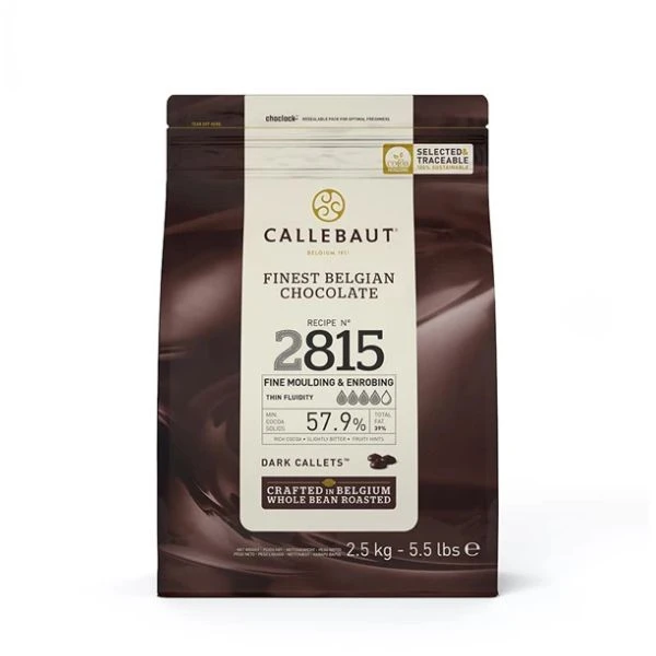Mørke overtrækschokoladeknapper 57,9% Barry Callebaut 2,5 kg 24299 by Barry Callebaut color Sort
