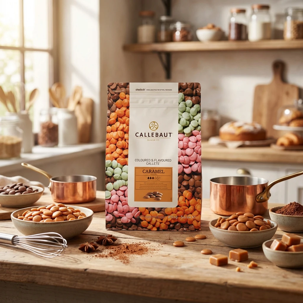 Overtræk Mælk Knapper med Karamel Barry Callebaut 2,5 kg 254022 by Barry Callebaut color Sort
