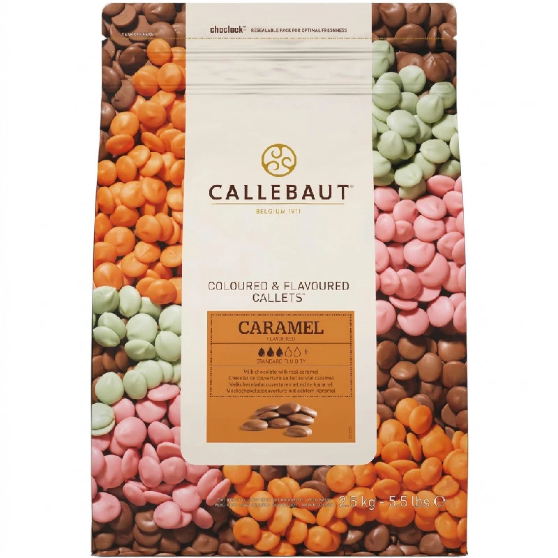 Overtræk Mælk Knapper med Karamel Barry Callebaut 2,5 kg 254022 by Barry Callebaut color Sort