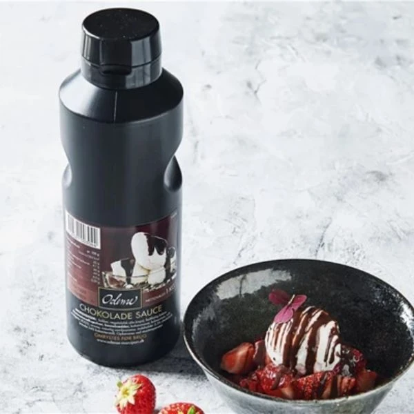 Dessertsauce med mørk chokolade Odense Marcipan 1KG 21740 by Odense Marcipan color Sort