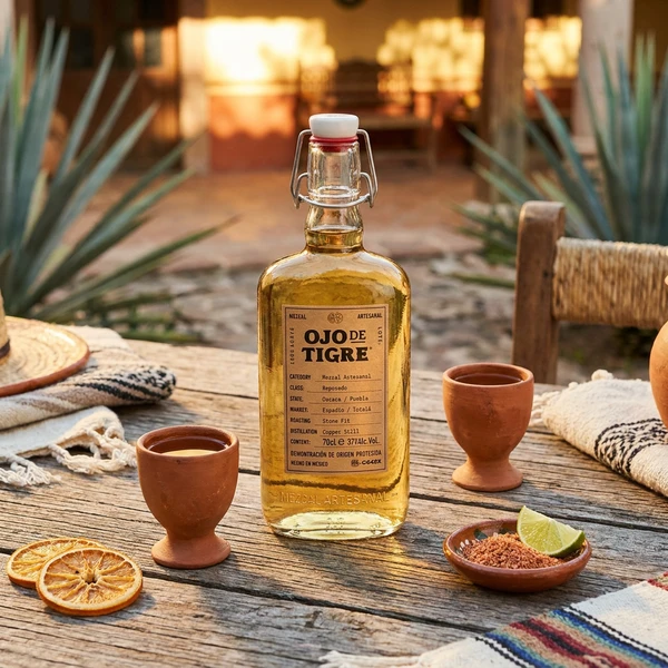 Ojo De Tigre Mezcal Reposado 70 cl 53118 by Ojo De Tigre color Sort