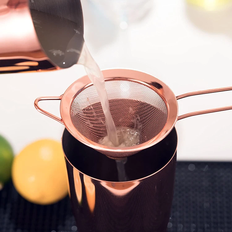 Cocktailshaker sæt med 11 dele med stander - Kobber CG-TJ17 by Barlife color Sort