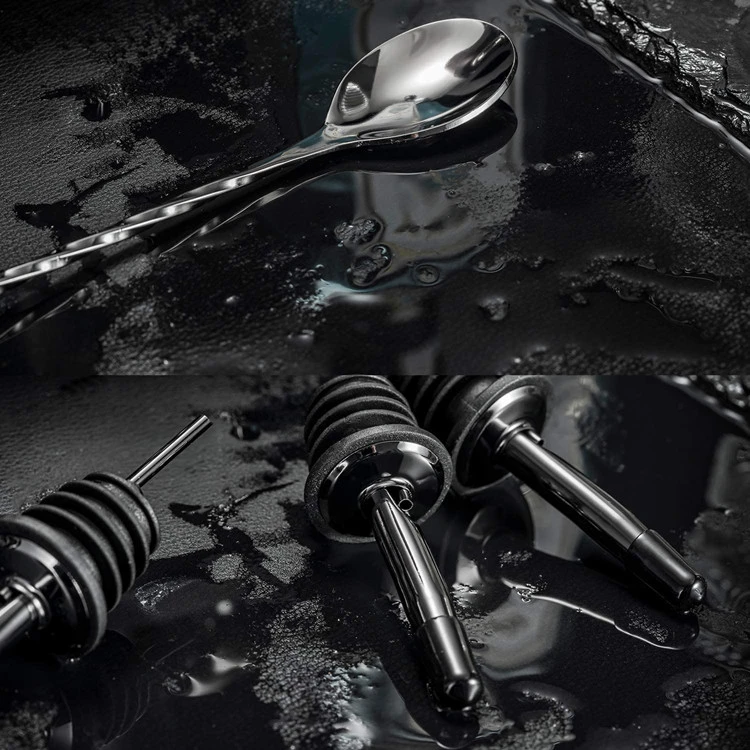 Cocktailshaker sæt med 23 dele med stander - Gunmetal CG-TJ23-2 by Barlife color Sort