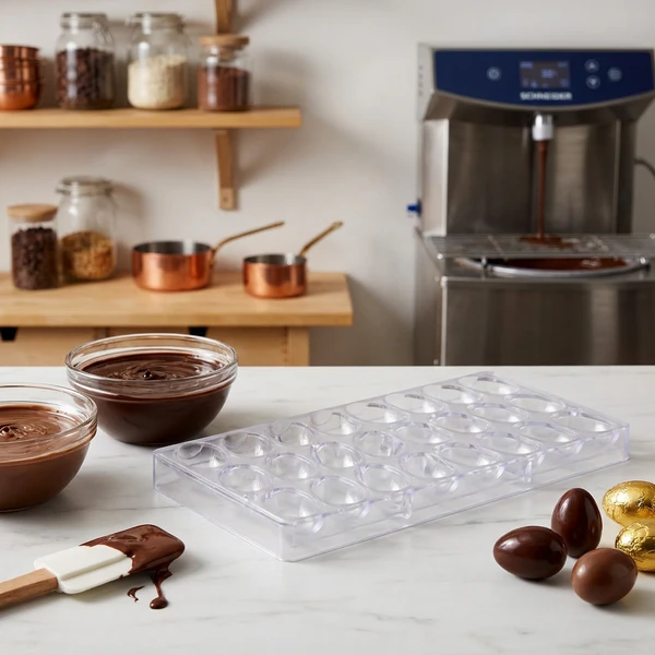 Schneider chokoladeform, æg, 24 huller, 4,3 x 3 cm 55903924 by Schneider color Sort
