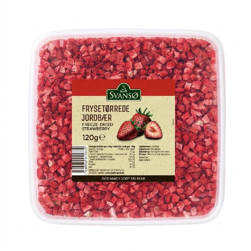 Jordbær Frysetørret BT 120 g 263400 by SVANSØ color Sort