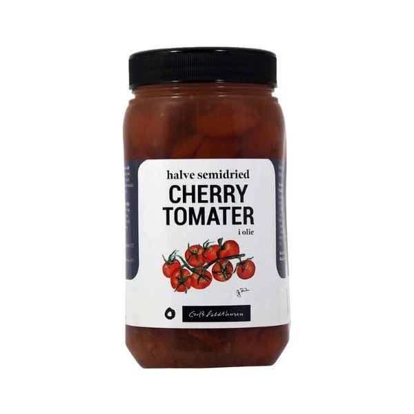 Tomater Cherry SemiDried Halve GL 1100 G 257457 by FELDTHUS color Sort