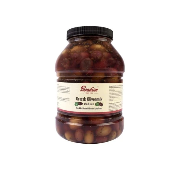 Olivenmix Græsk m/Sten GL 2,3 KG 322711 by PARADISO color Sort
