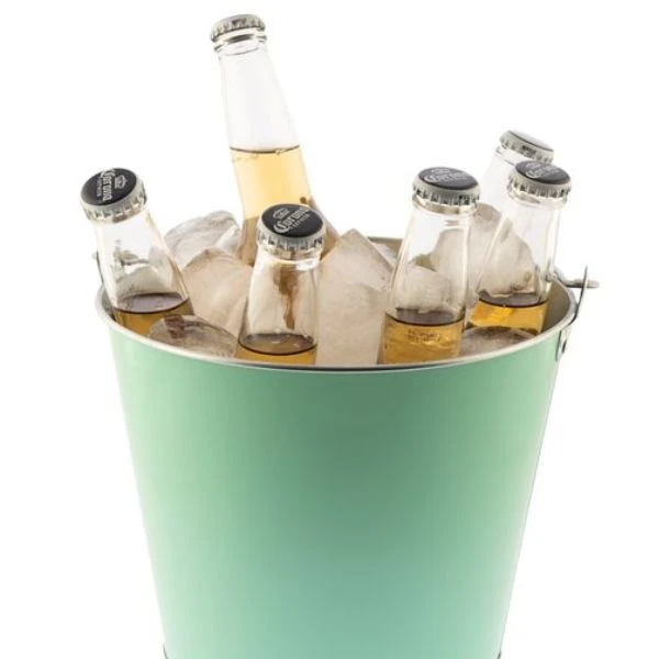 Grøn metal vinkøler med håndtag, 5 liter 6312VC00  color Sort