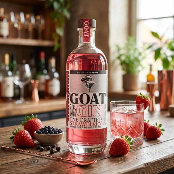 The GOAT Jordbærgin FL 70 595994 by Bornholm Spirits color Sort