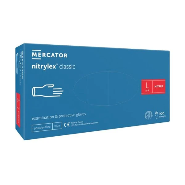 Nitrilhandske, Blå, L, Nitril, Pudderfri, 100 stk. GS11383 by GS Supply color Sort
