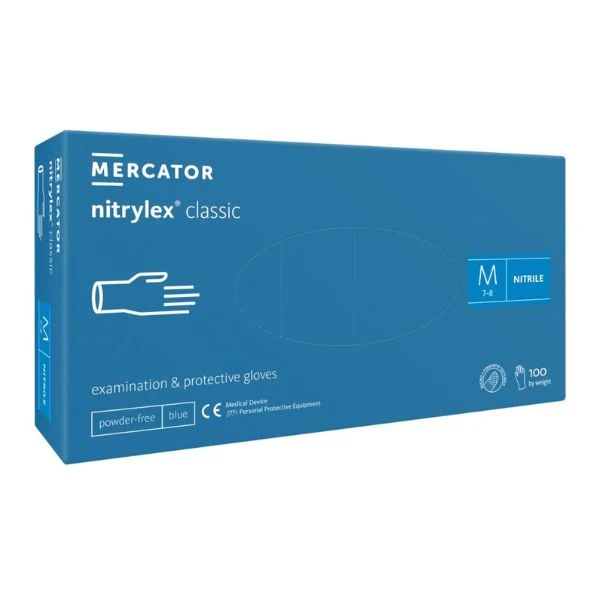 Nitrilhandske, Blå, M, Nitril, Pudderfri, 100 stk. GS11411 by GS Supply color Sort