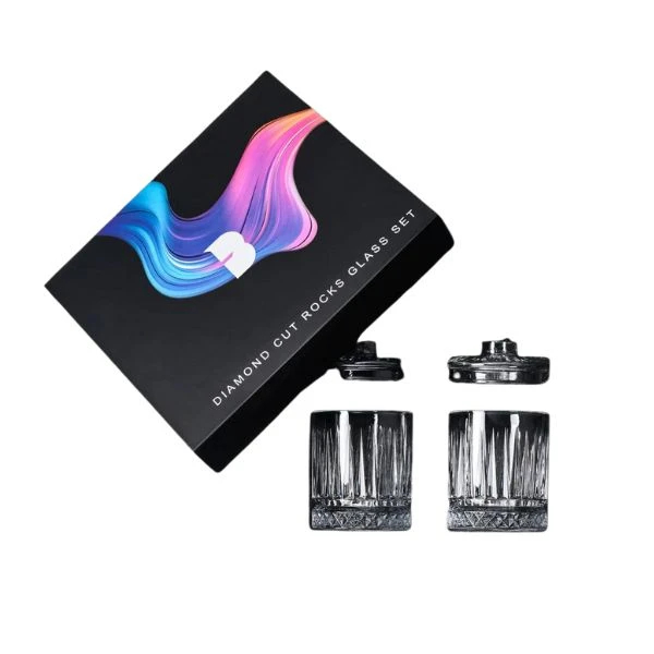Flavour Blaster - Diamond Glas M. Låg 2 stk. GLASSWARE_ROCKS&LID_DIAMOND by Flavour Blaster color Sort