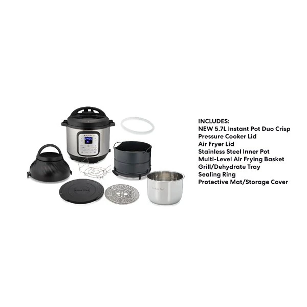 Instant Pot Pro Crisp 8 Multi Trykkoger og Airfryer 81-140-0027-01-EU by Instant po color Sort