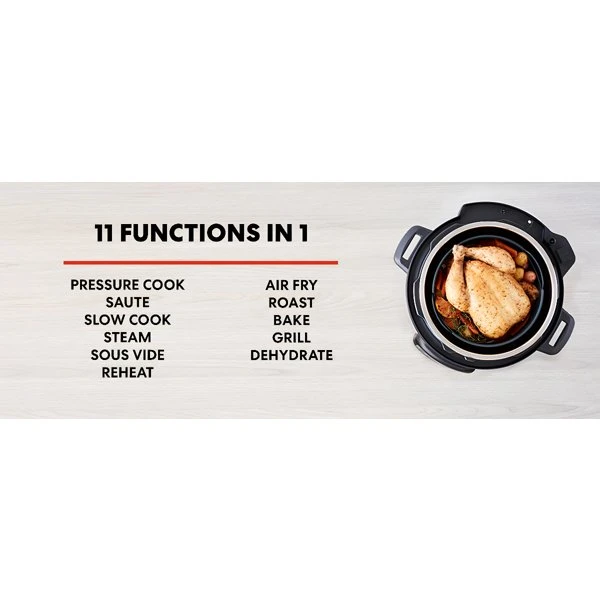 Instant Pot Pro Crisp 8 Multi Trykkoger og Airfryer 81-140-0027-01-EU by Instant po color Sort