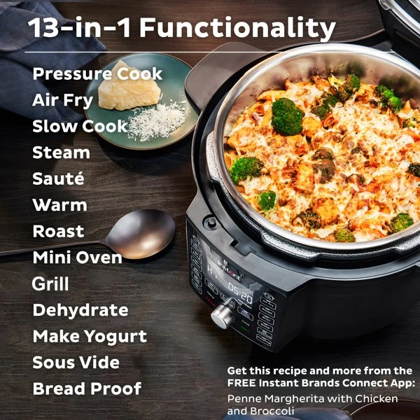 Instant Pot Duo Crisp Ultimate Låg Airfryer 13-i-1 81-140-0059-01-EU by Instant po color Sort