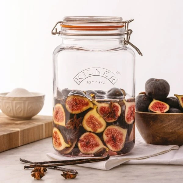 Konserveringskrukke Clip Kilner® 3 liter Ø14x23 cm KI25079 by Kilner color Sort