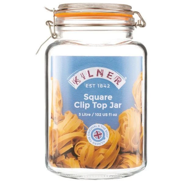 Konserveringskrukke Clip Kilner® 3 liter Ø14x23 cm KI25079 by Kilner color Sort