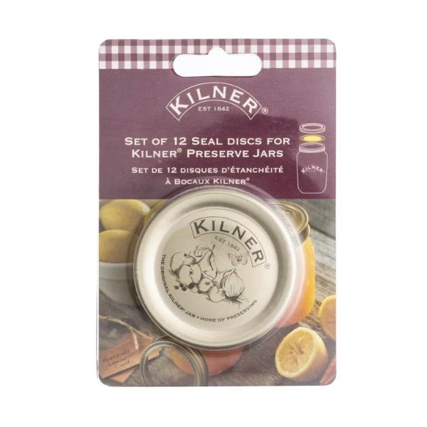 Tætningslåg 12-pak Kilner® Ø 7,5cm KI25396 by Kilner color Sort