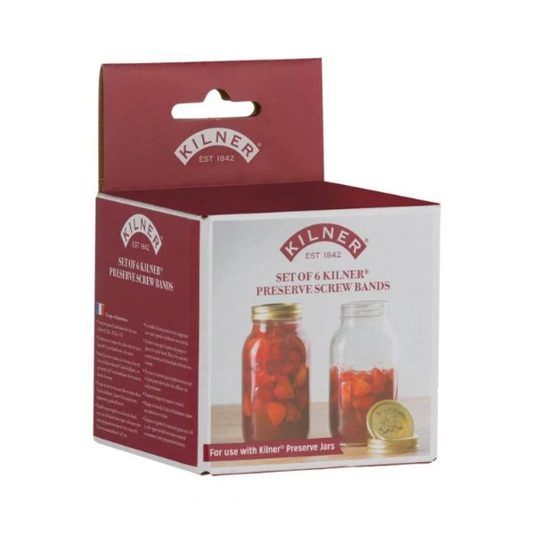 Skruelågsring sæt/6 Kilner® Ø 75mm 6-pack KI25397 by Kilner color Sort