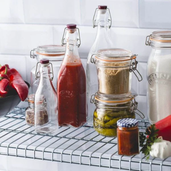Flaske med klips Kilner® 1 liter KI25472 by Kilner color Sort