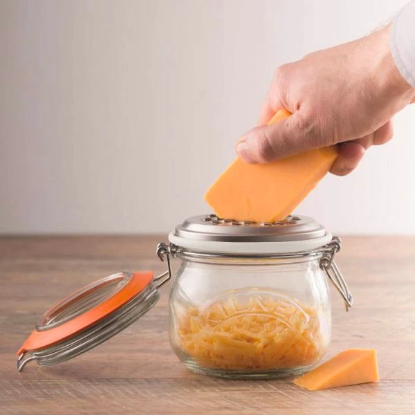Rivejern med krukke Kilner® 0,5 l KI25841 by Kilner color Sort