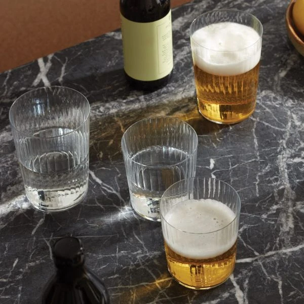 Drikkeglas Gio Line Sæt 4 LSA 560ml, 12x9x9cm LGI23 by LSA INTERNATIONAL color Sort