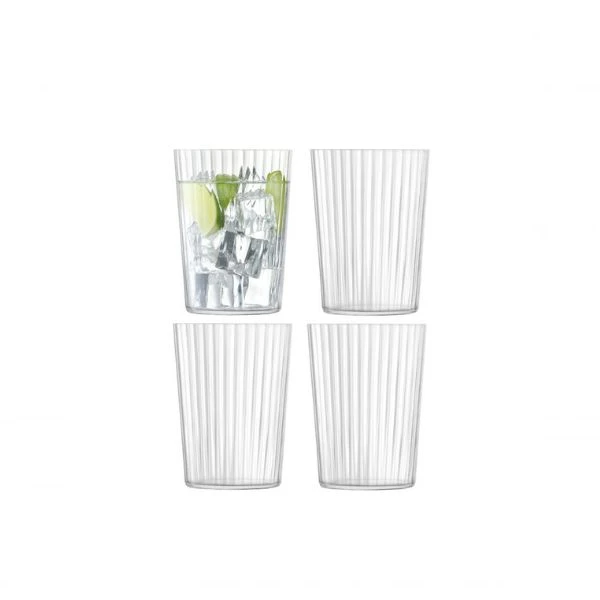 Drikkeglas Gio Line Sæt 4 LSA 560ml, 12x9x9cm LGI23 by LSA INTERNATIONAL color Sort