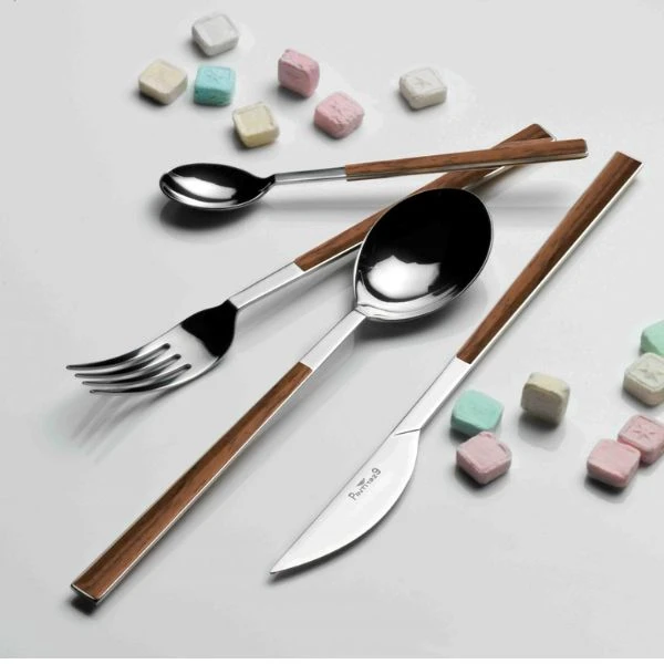 Bestiksæt 24 dele Sushi Queen Mahogany Pintinox 471301 by PINTINOX color Sort