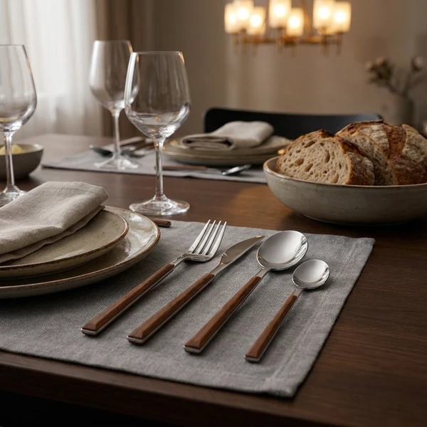 Bestiksæt 24 dele Sushi Queen Mahogany Pintinox 471301 by PINTINOX color Sort