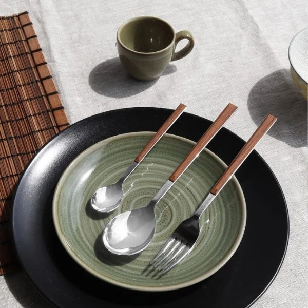 Bestiksæt 24 dele Sushi Queen Mahogany Pintinox 471301 by PINTINOX color Sort