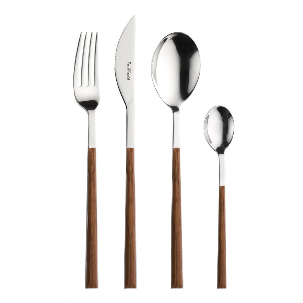Bestiksæt 24 dele Sushi Queen Mahogany Pintinox 471301 by PINTINOX color Sort