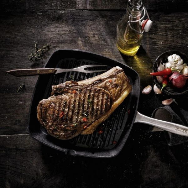 Grillpande i støbejern SKOTTSBERG® 24x43x3,5cm S531084 by SKOTTSBERG color Sort