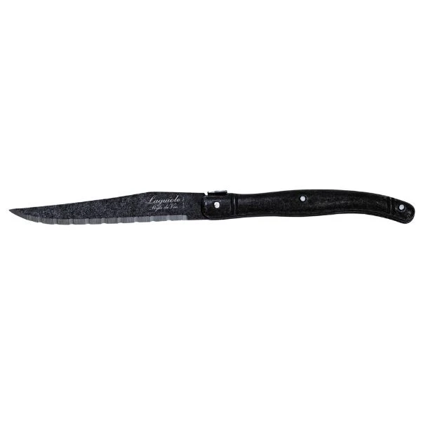 Grillknive Laguiole Sort Stonewash SÆT 6 SdV 530103 by STYLE DE VIE color Sort